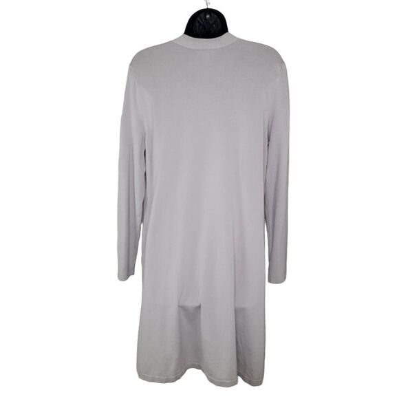 Belle by Kim Gravel Regular Feather Knit Sweater Cardigan Gray Small - Picture 3 of 6